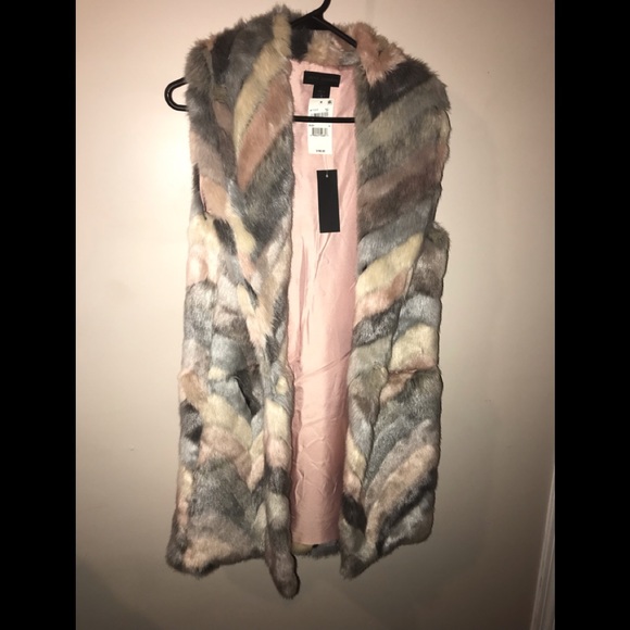Steve Madden Faux Fur Vest - Picture 1 of 4